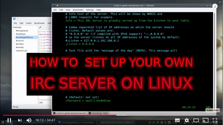 How to set up your own IRC server on Linux.